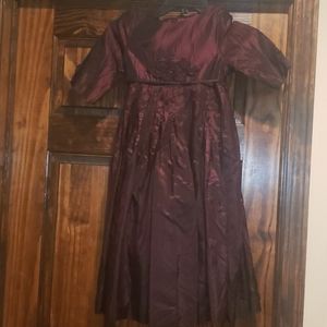 Neiman Marcus Helena Taffeta sleeve holiday dress